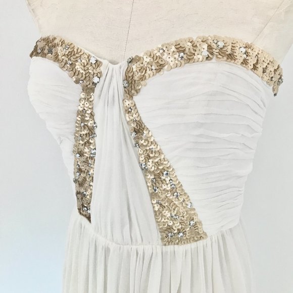 Rebecca Taylor S/M Formal White Prom Wedding Dress - Picture 6 of 16